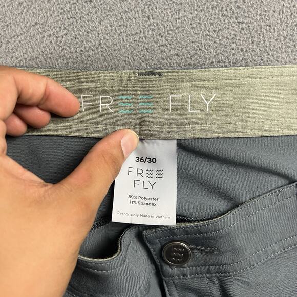 Free Fly Pants Size 36X30 Blue Nomad Performance Travel Business Casual Stretch - Picture 4 of 11